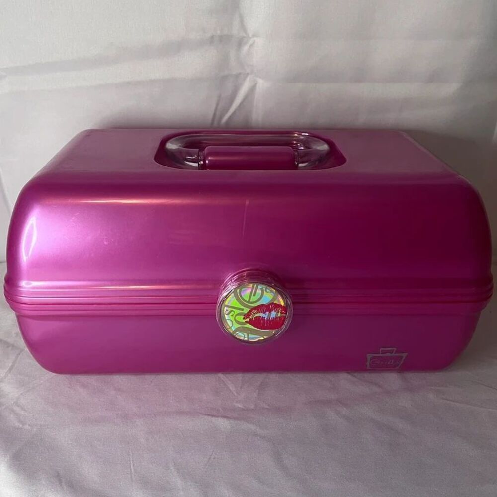 Vintage Caboodle Pink Large Makeup Case Organizer
